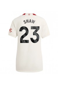 Fotbalové Dres Manchester United Luke Shaw #23 Dámské Třetí Oblečení 2023-24 Krátký Rukáv